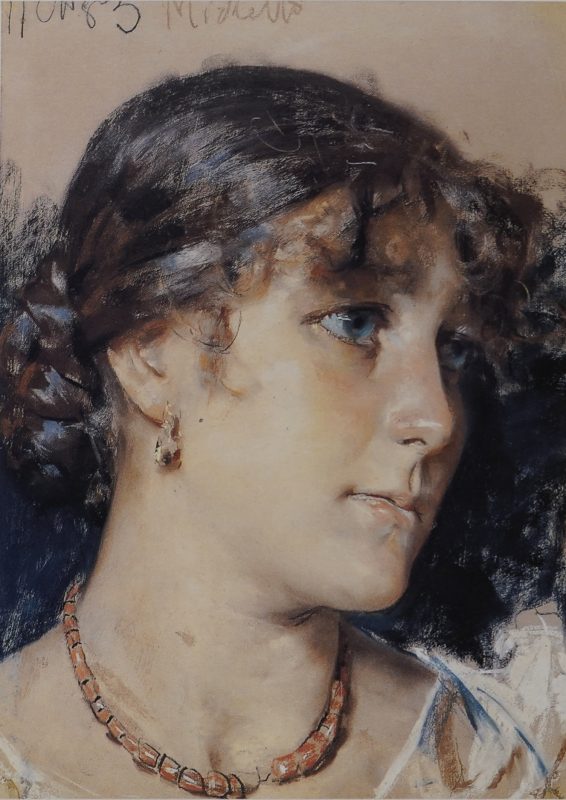 Ritratto di Donna Annunziata-pastello su carta 1883_coll. privata